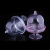 Clear Plastic Dessert Cup Cake Tray Candy Box Cake Plate with Lid Set of 12pcs