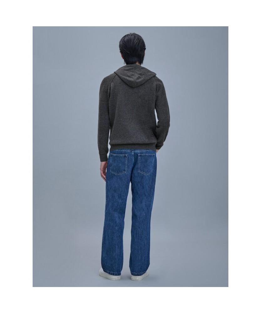 SHIFT.G Wool Texture Hoodie Sweater Ash