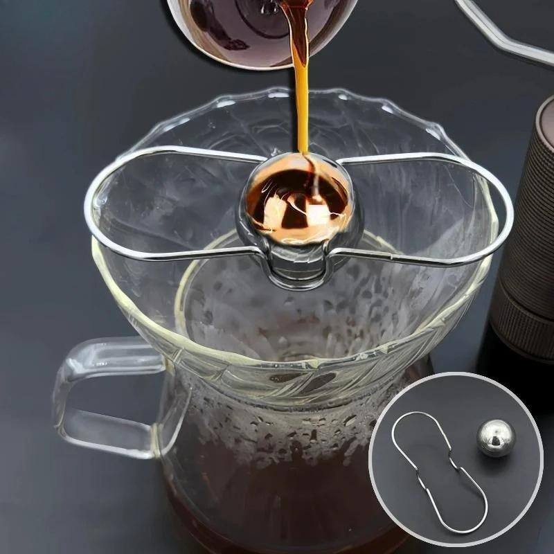 Stainless Steel Espresso Chilling Ball - Rapid Cooling Sphere for Dilution-Free Iced Coffee, Reusable Freezer Core for Drinks
