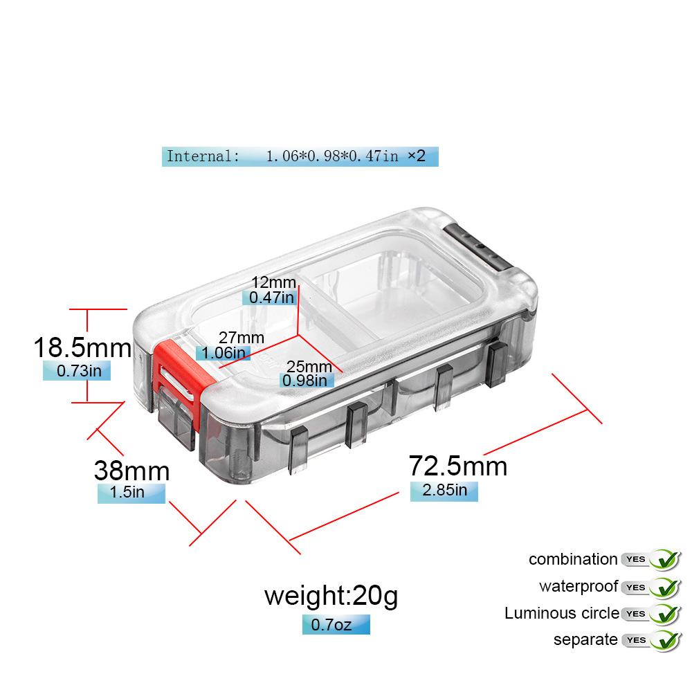Fishing Tackle Box Expandable Fishing Tackle Box Large Capacity Waterproof Tool Box Double Side Fishing Hook Storage Container