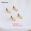 14K Gold Plated Brass Leaf Shape Pinch Bail Clasp For DIY Pendant Clip Connector Necklace Jewelry Making Accessories Findings