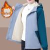 2024 Women's Fleece-Lined Cotton Coat: Autumn/Winter Windbreaker for Middle-Aged Moms, Plus Size