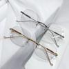 Luxury Presbyopia Glasses Anti Blue Light High-definition Women Fashion Frameless Reading Eyewear