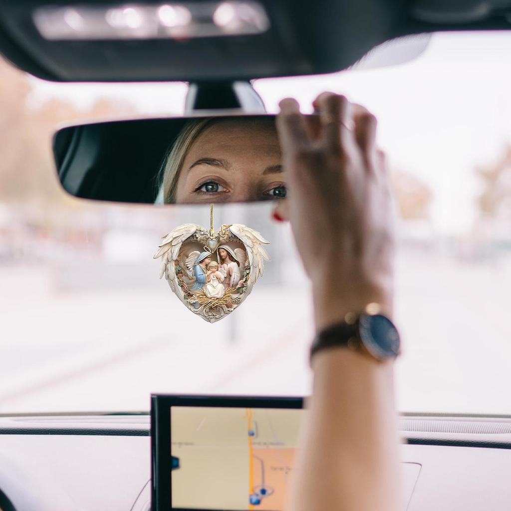 Nativity Scene Ornaments for Christmas Tree 2D Acrylic Catholic Ornaments Nativity Scene Christmas Decorations Christian