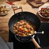 COOKER KING Traditional Cast Iron Flat-Bottom Wok