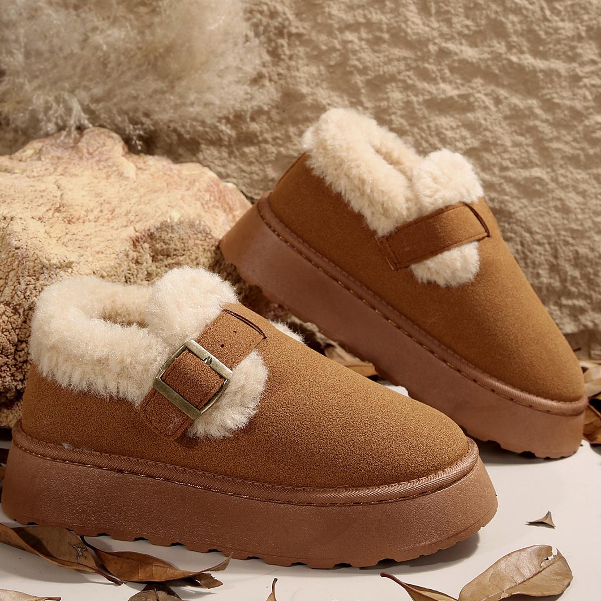 

Модные женские ботинки большого размера, легкие, удобные, на платформе, зимние, повседневные туфли с круглым носком для женщин, коричневые ботильоны 42 коричневый