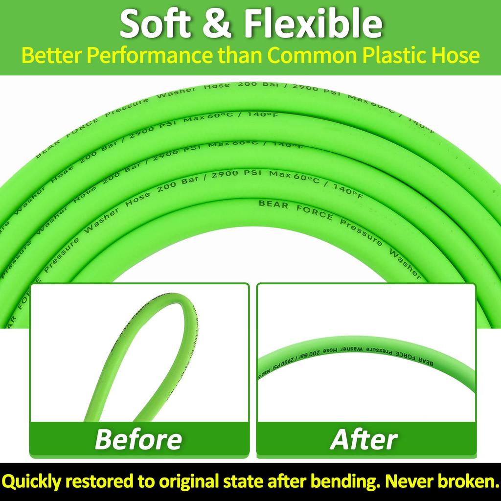 Pressure Washer Replacement Hose Super Flexible Hose 2900 PSI Kink Resistant Hose for Karcher K2-K7 Quick Connector