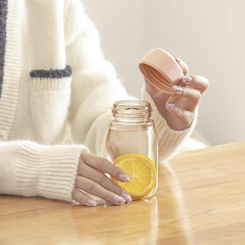 420Ml/600Ml Plastic Water Bottle Leakproof Portable Anti Drop Water Cup Students Bottle Coffee Tea Cup Summer Drinkware