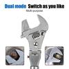 Adjustable Torque Wrench Manual Tool Pulley Wrench Ratchet Wrench 180 Degree Folding Universal 5 In 1 10 Inch