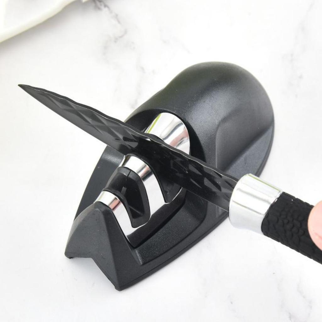 Kitchen Ceramic Knife Sharpener Professional Sharpening Tools / Two Stages Sharpeners & Non-slip Rubber Base