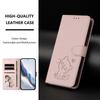 Custodia Portafoglio in Pelle con Gatto Carino 3D, Supporto a Libro per iPhone 17 16 15 Pro Max Samsung Xiaomi Redmi Honor Oppo Moto Google, Slot per Schede, Copertura a Flip