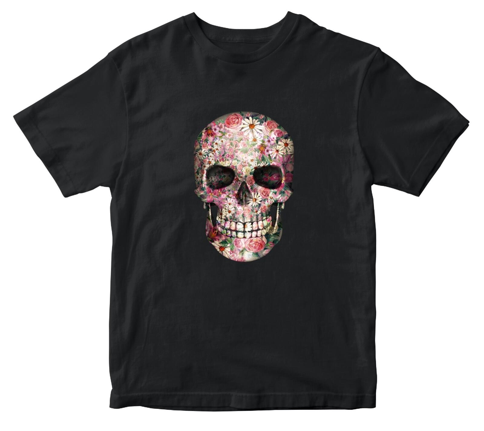 Valentines T Shirt Comic Sugar Skull Flower Heart Cupid Arrow Love Forever S