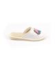 White Women's Slippers with Fur Decorated with a Sleeping Cat 40