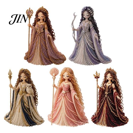 Beginner Beading Set Divine Beaded Goddess Kit, 3D DIY Bead Craft Colorful Kit Art Project with Beads for Adults Teens Women Handmade Gift