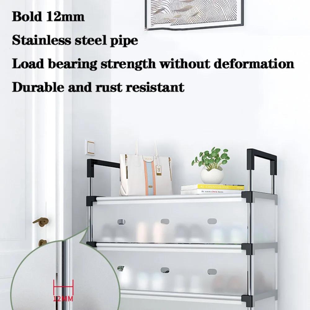 DIY Shoe Rack Save Space Bedroom High-capacity High Load-bearing Capacity Sturdy and Durable Modern Simplicity Metal Shoes Rack