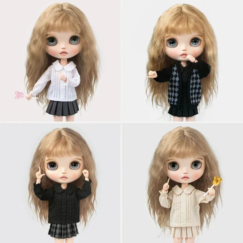 Blyth Clothes Mini skirt plaid cardigan pleated skirt student suit casual sweater jacket shirt Ymy Ob22 24 27 Doll Accessories