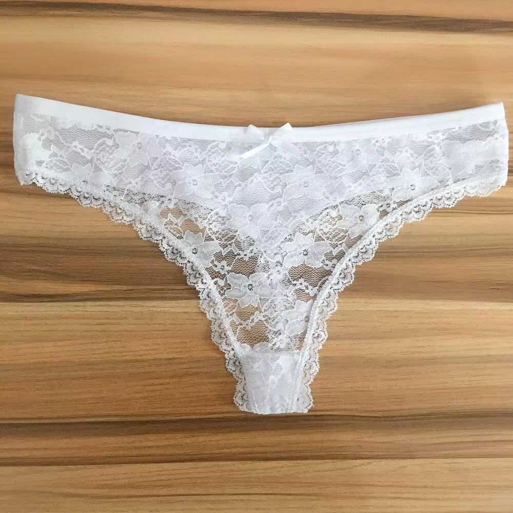 1Pcs Sexy Höschen Frauen G-String Tanga Spitze Unterwäsche Pantys Low-Taille Weibliche Unterhose Mesh Perspektive Briefs Dessous