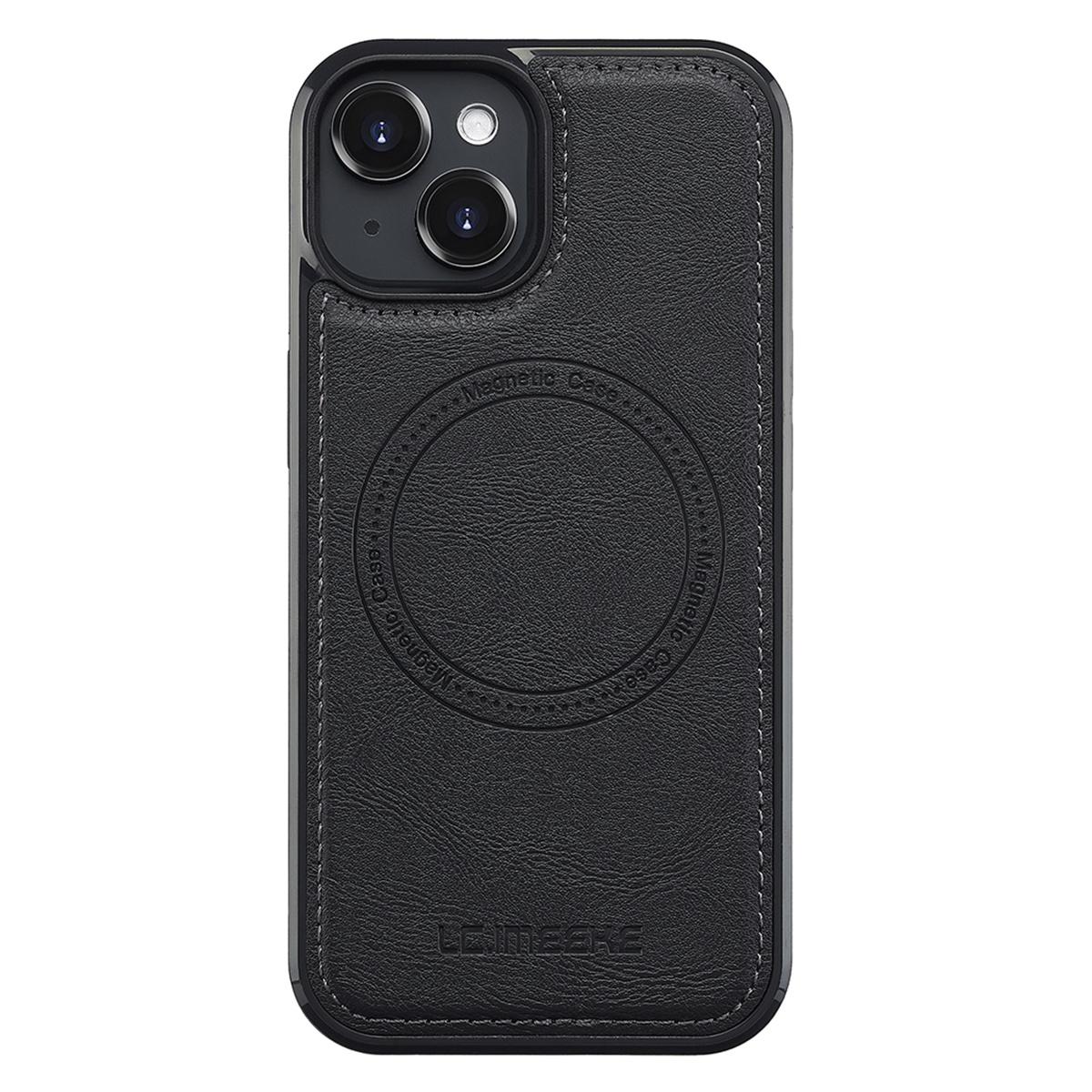 

LC.IMEEKE For iPhone 13 mini Magnetic Case Compatible with MagSafe Leather TPU Back Cover Green