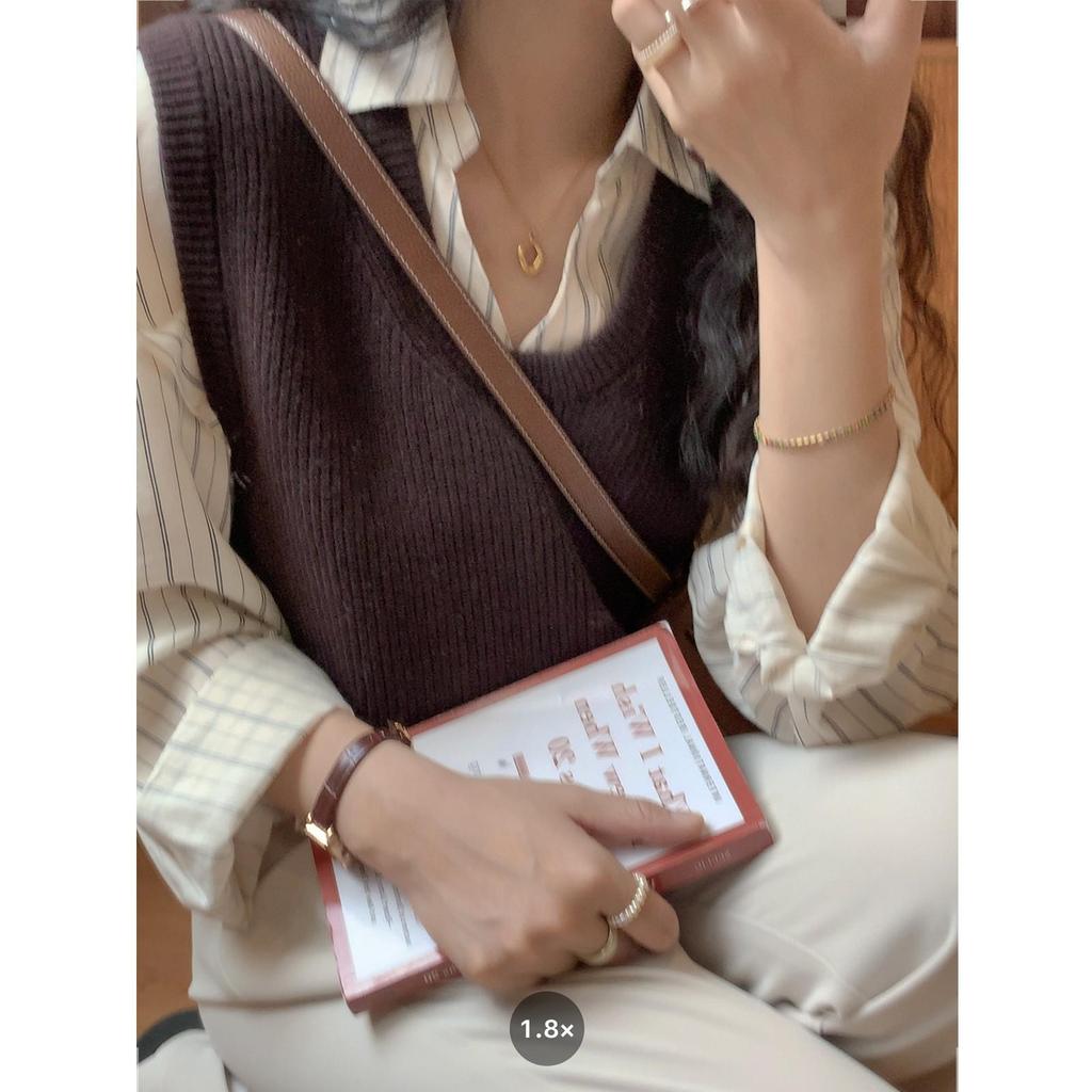 2024 Early Autumn Petite Loose Knit Vest - Versatile Round Neck Tank Top