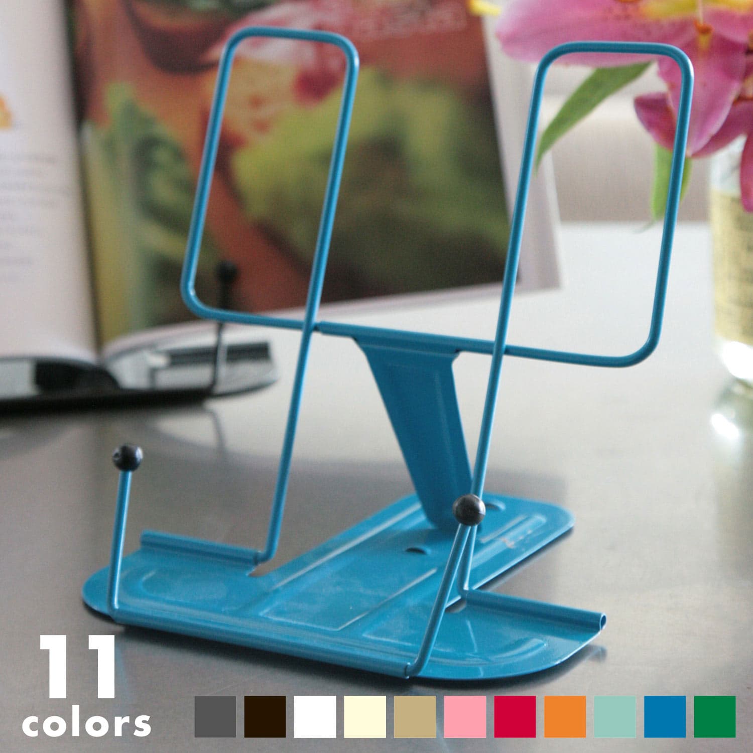 Metal bookrest Bookstand Folding Desktop Compact