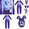 Unisex Sundrop Fnaf Toy Bear Cosplay Costume Bodysuit Jumpsuit Mask Glove For Carnivals