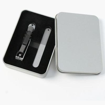 Altipia Vitarito Blechdose Nagelknipser 2-teiliges Set Schwarz