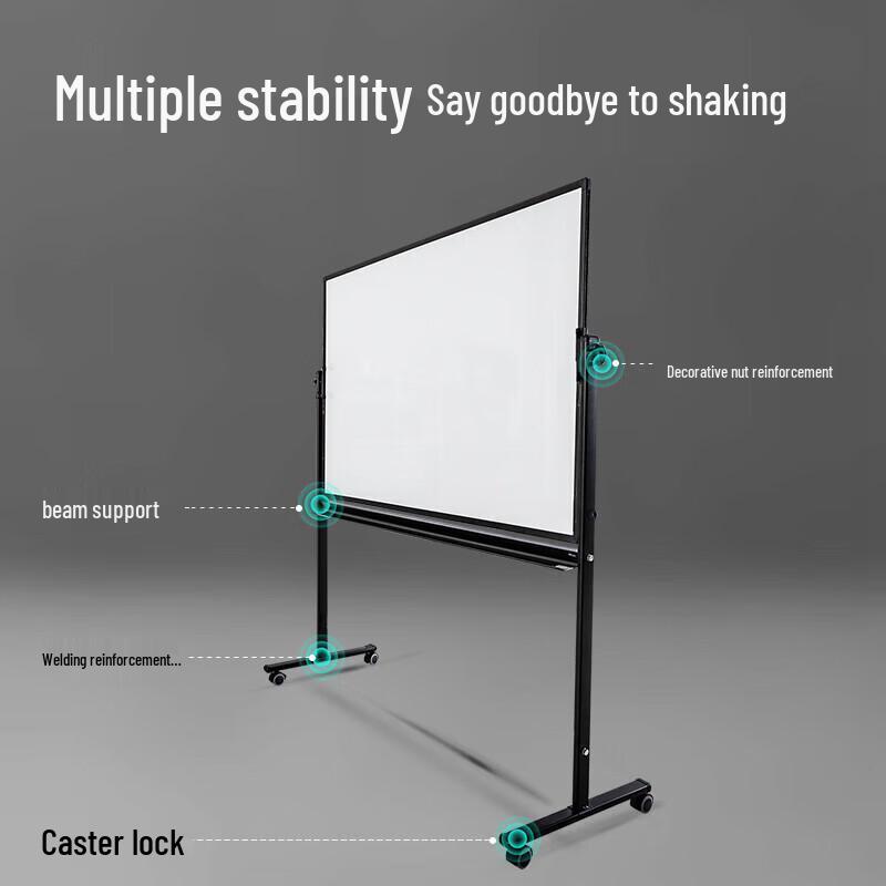 Deli Mobile Magnetic Whiteboard with Stand, 90x180cm