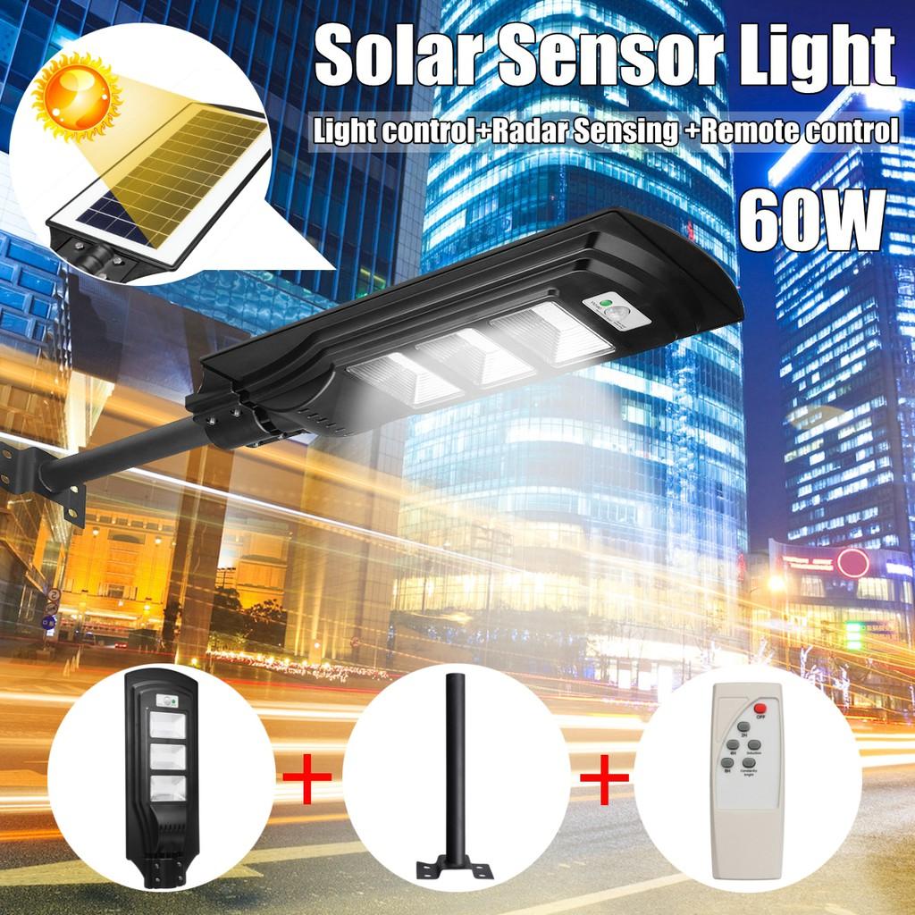 40/60/90W Solar LED Wall Lamp Street Light Radar Motion 2 In 1 Constantly Bright & Induction Solar Sensor Remote Control