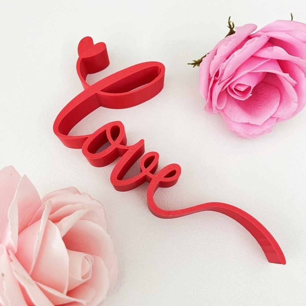 3D Valentine's Day Love Ornament Wedding Car Interior Love Models Decoration Lovers Party Letter Love Ornament Home Decor