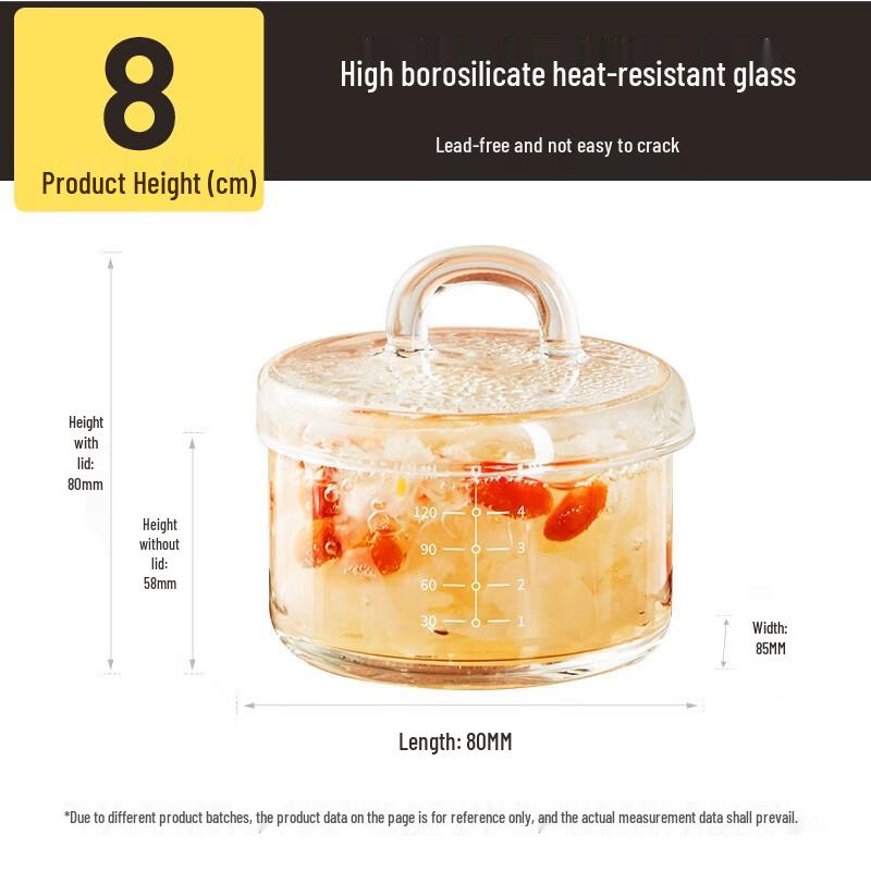 COOKER KING Mini Glass Baby Food Stew Pot