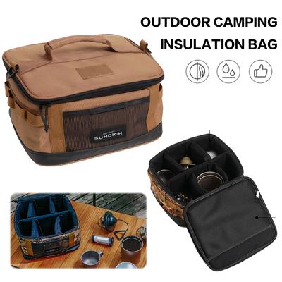Oxford Camping Storage Bag with Multi Pockets Picnic Camping Organizer Bag Camping Cookware Organizer for Outdoor Hiking Camping