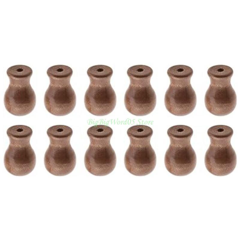 

24TE Home Decors Cord Knobs 12Pcs Window Blind Pull End Small Pendants Drops коричневый