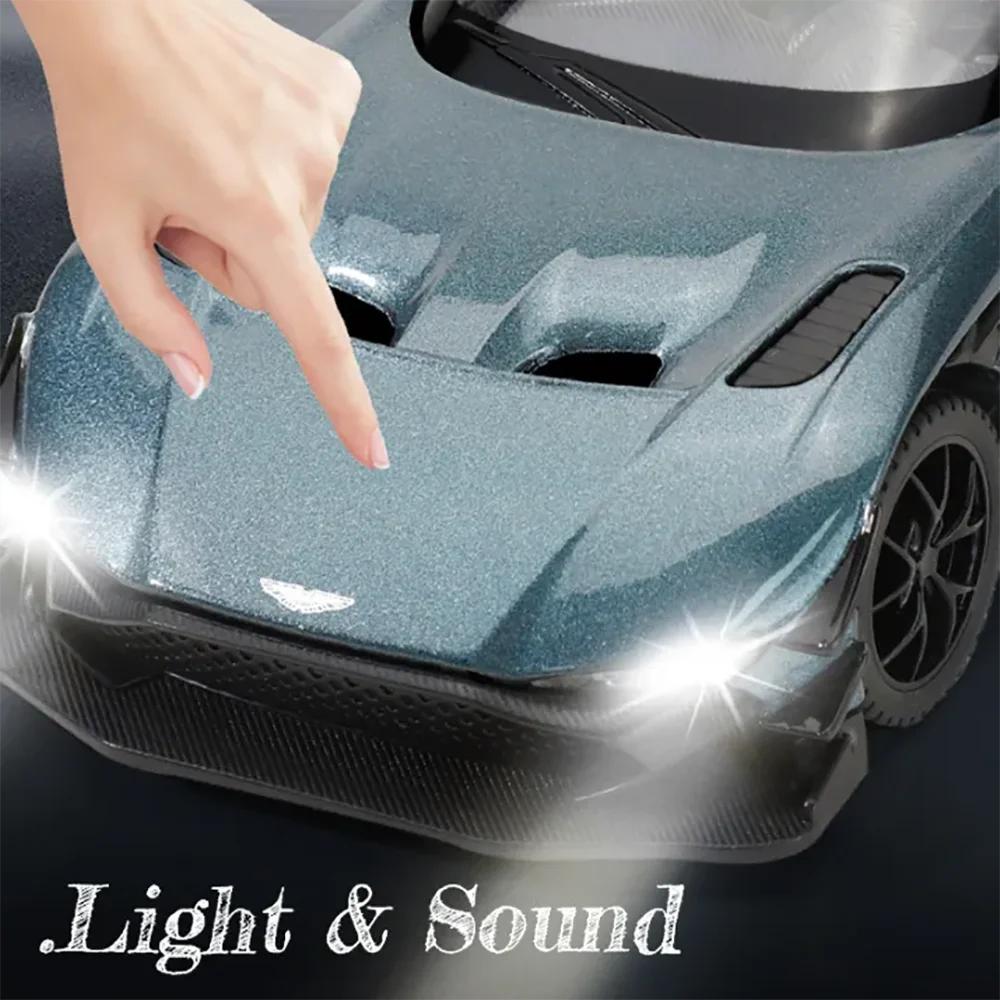 1:32 Scale Vulcan DB12 Sports Car Model Toy Pull Back Sound Light Metal Diecast Vehicles Models for Children's Interactive Toys