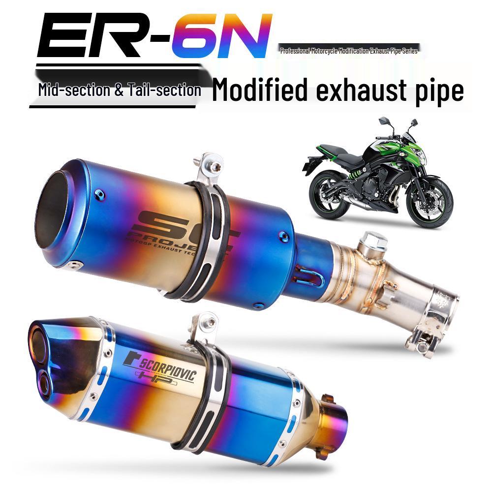 Kawasaki ER6N/ER6F/Ninja 650/Versys 650 Non-Destructive Mid-Section Hex Exhaust