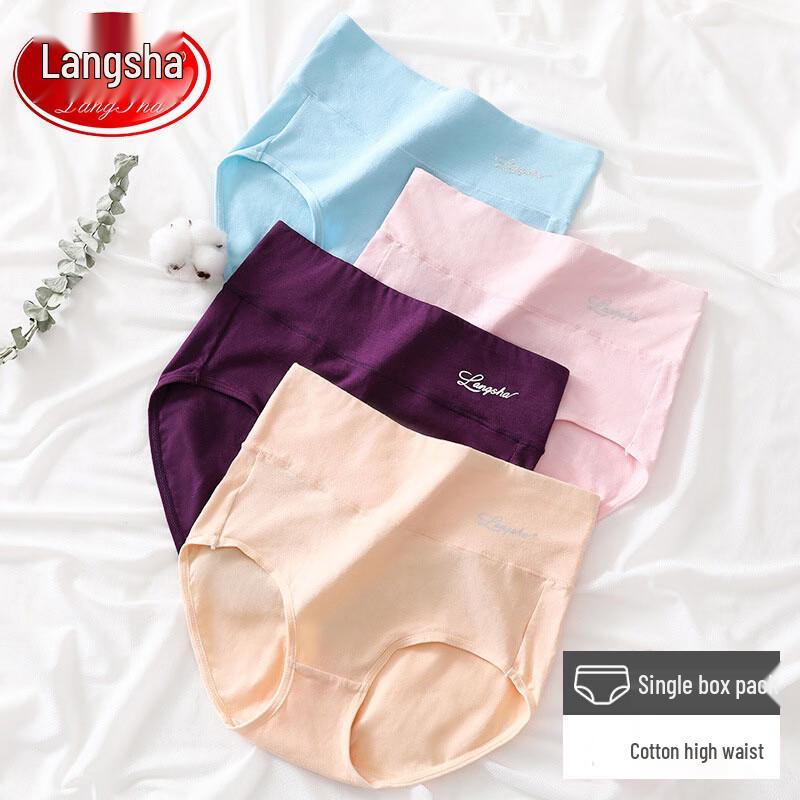 Langsha Women's Plus Size High-Waist Tummy Control Briefs