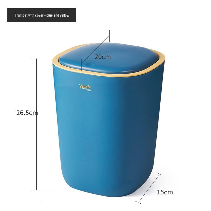 Press-Type Large Capacity Trash Can for Home - Bedroom, Living Room, Kitchen, Bathroom