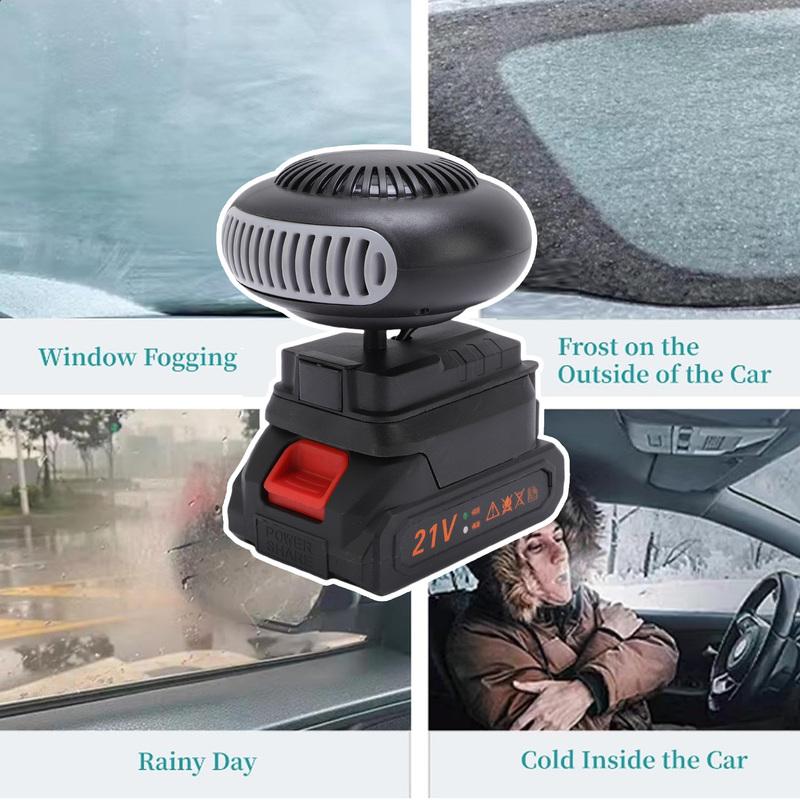 Car Heater Fan ABS Portable Car Window Defogger Small Space Heater for Electric Tricycles Cars Office Indoor Use