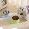 7 Pcs Raised Food Bowl Stainless Steel Tilted Feeding for Little Raised 15° Elevated Pet Dish