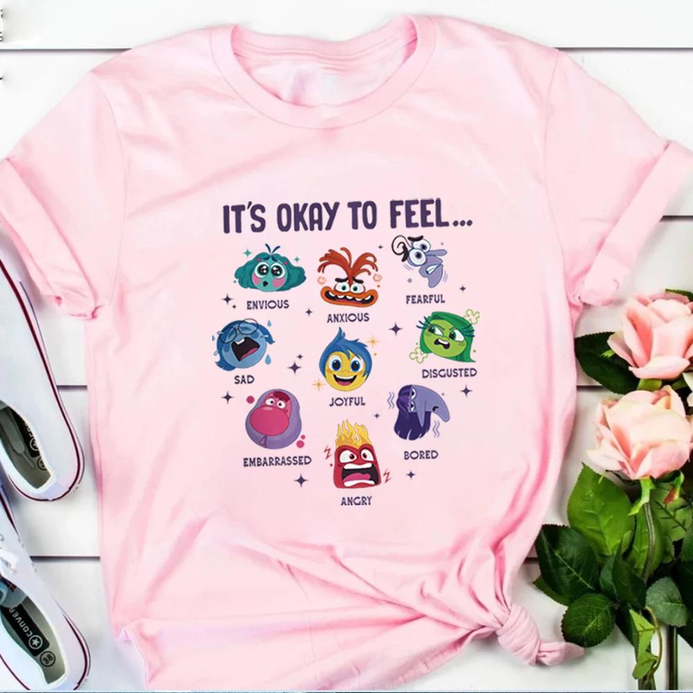 

Наизнанку 2 Все чувства в порядке Футболка Психическое здоровье Инклюзия Логопедия BCBA Футболка Милый топ с короткими рукавами 4XL