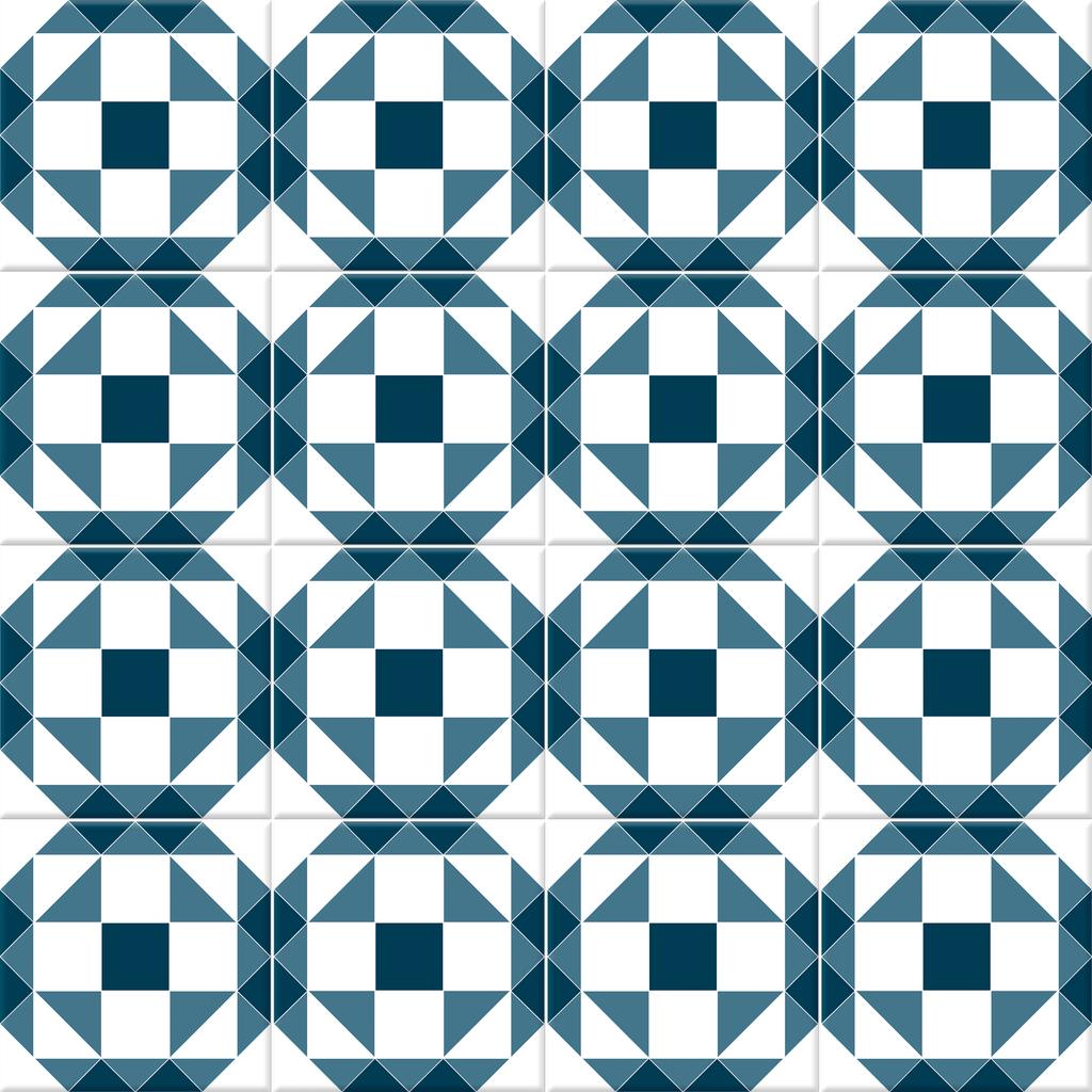 Decorative Porcelain Stoneware Tile Patchwork Victorian Marion 20X20 Cm Gat. AND