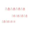 Žhavý prodej mandlový nehet tečkovaný nail art, jednoduchý bílý francouzský nositelný dílek nehtu umělý nehet