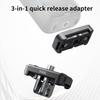 VRIG Quick Release Mount for Insta 360 X4 (New Version),Snap-On Magnetic 2 Prong Mount and 1/4" Screw Compatible with Tripod Fixed Action Camera