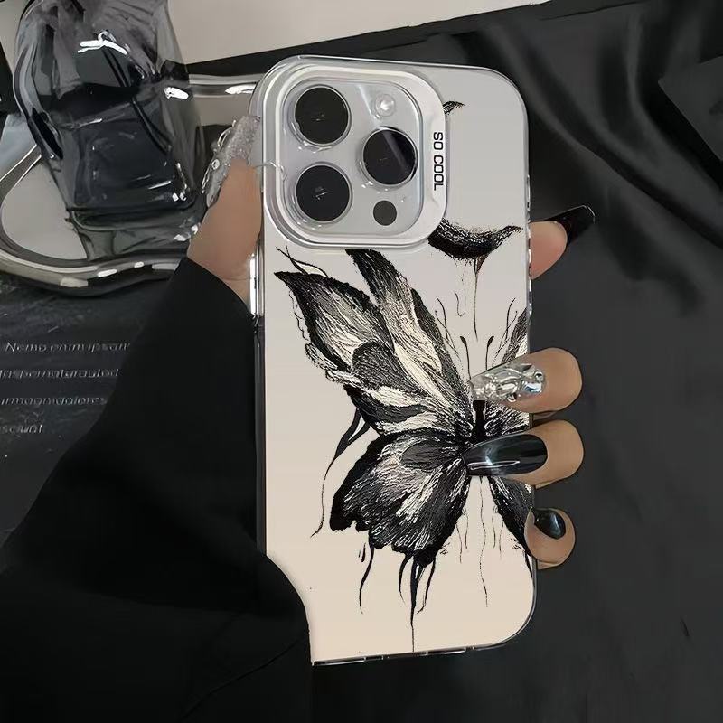 The New Moon Butterfly Is Suitable for Iphone17 Mobile Phone Case Apple 15promax/16 Anti-drop 13pro12/11x.