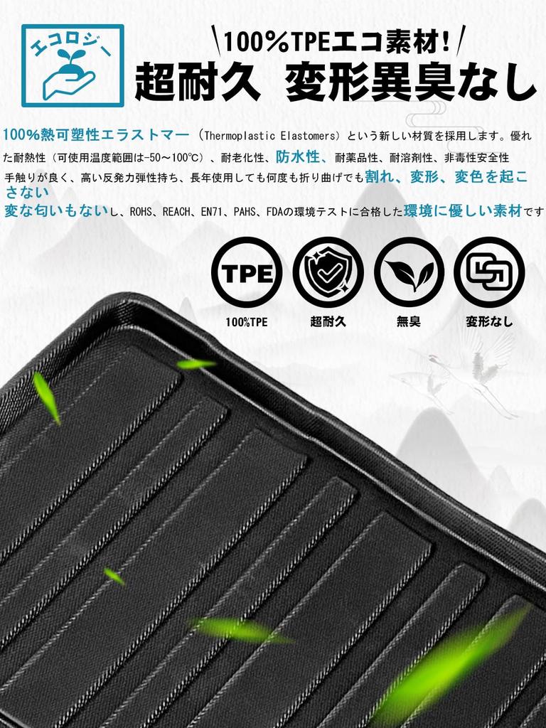 Ruiya New Jeep Renegade Luggage Tray Mat for 3D TPE Easy to Trunk Jeep Renegade Custom Washable BU/BV Series, Foldable, Waterproof, Non-Slip,
