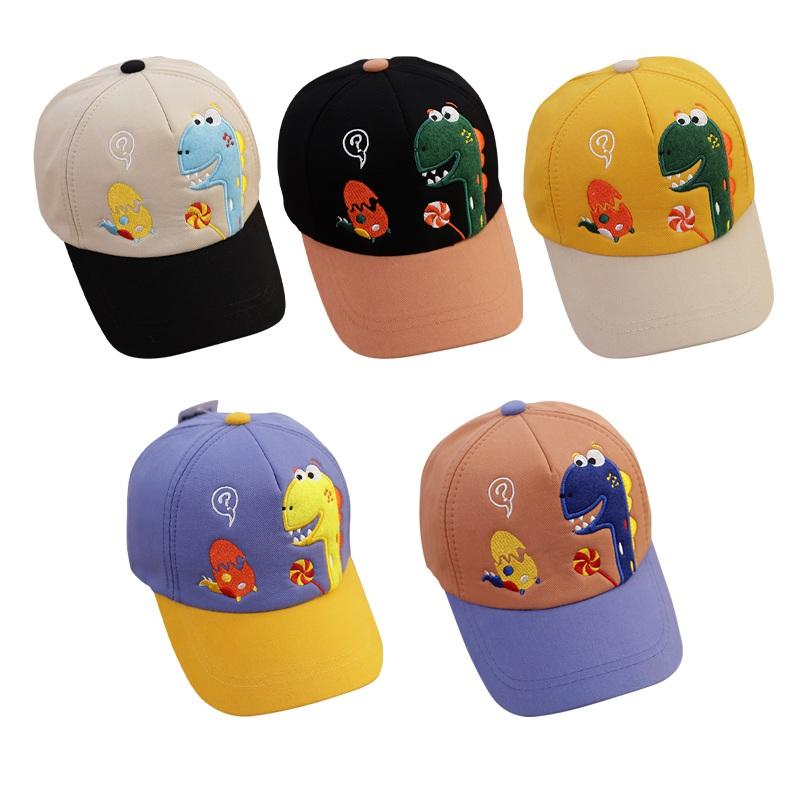 Baby Cute Travel Leisure Dinosaur Matching Color Cap