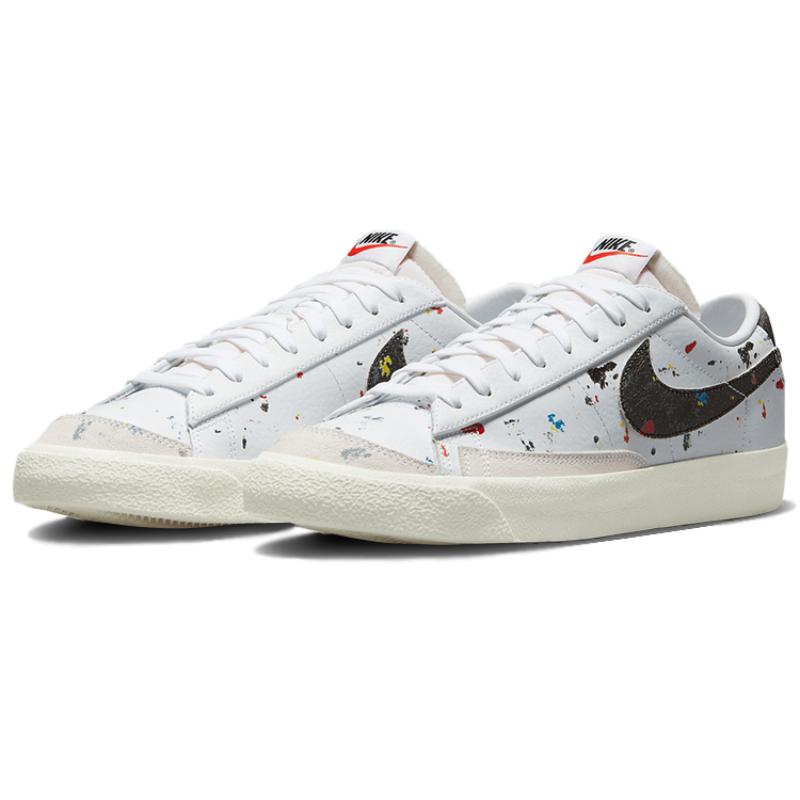Nike Blazer Low 77 Paint Splatter Sneakers Skateboard Shoes DJ1517-100