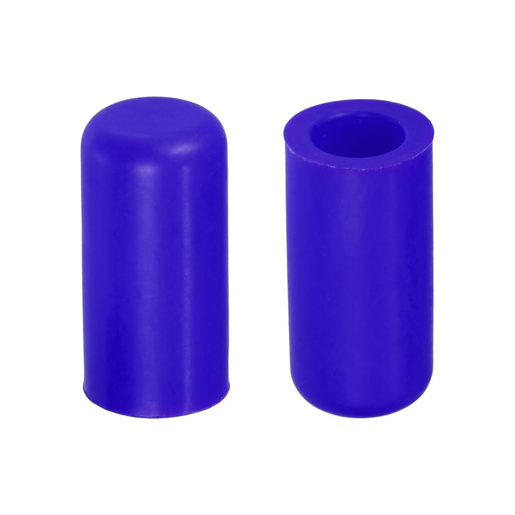 X AUTOHAUX 5pcs 8mm 0.31" Silicone Hose Cap Intake Vacuum Hose Tube End Plug Car Blue