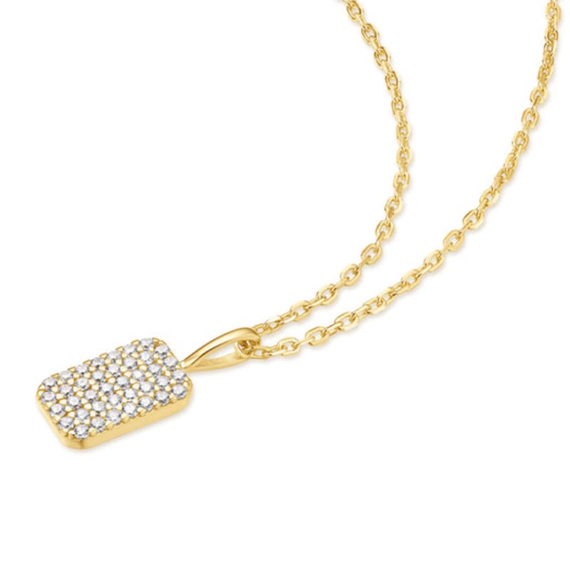 ANIA HAIE Pave Square 925 Silver Necklace N064-01G