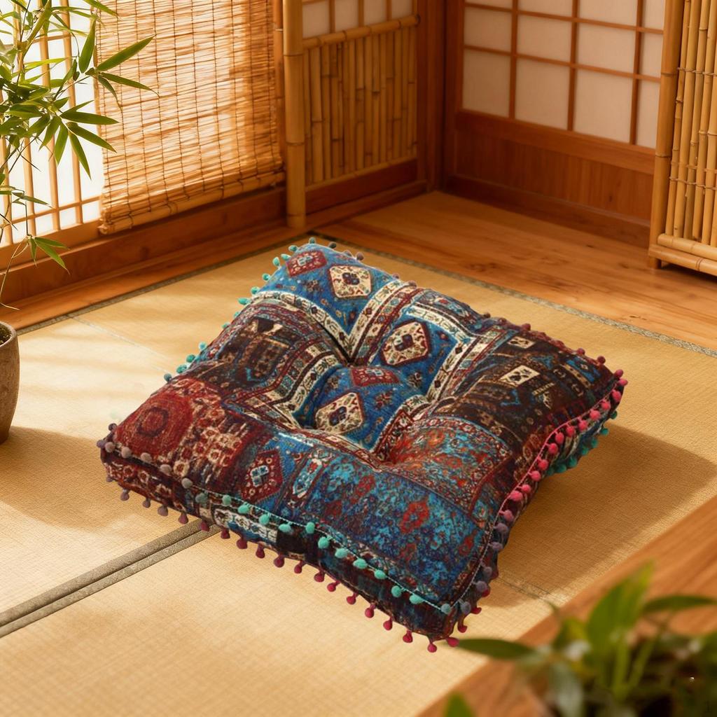 Seat Cushion Floor Pillow Pouf Indoor Chair for Office Bedroom Home Meditation