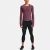 Under Armour Casual Sports Running Crew Neck Long Sleeve T-Shirt Women Tops Gray Purple 1367533-554